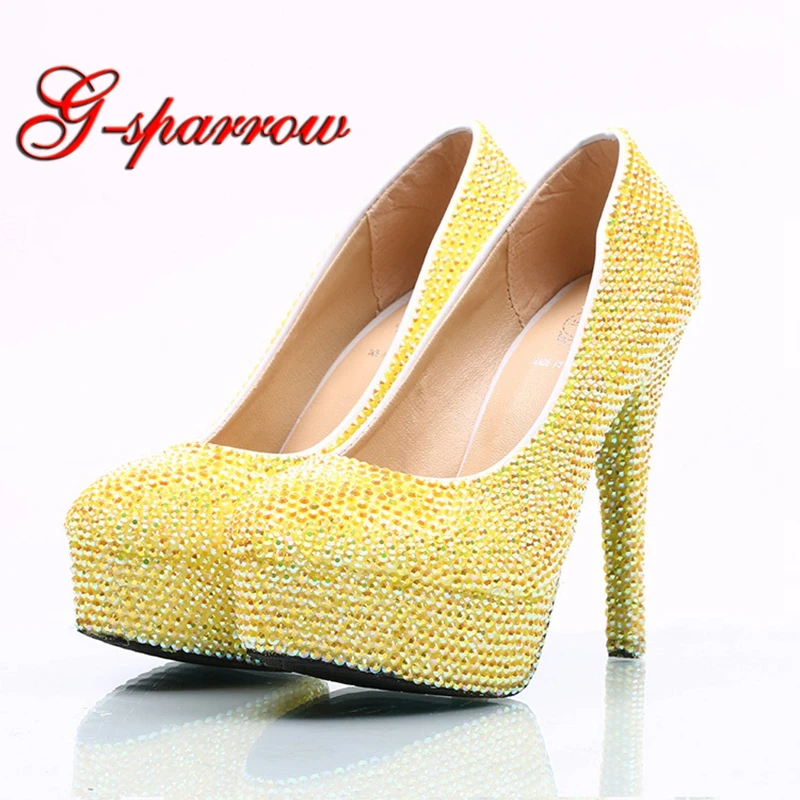 yellow prom shoes