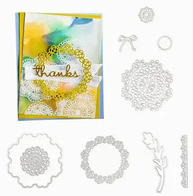 

Dear Doily Metal Cutting Dies clear Stamps Stencil for DIY Scrapbooking Photo Album Embossing Decorative Craft Die