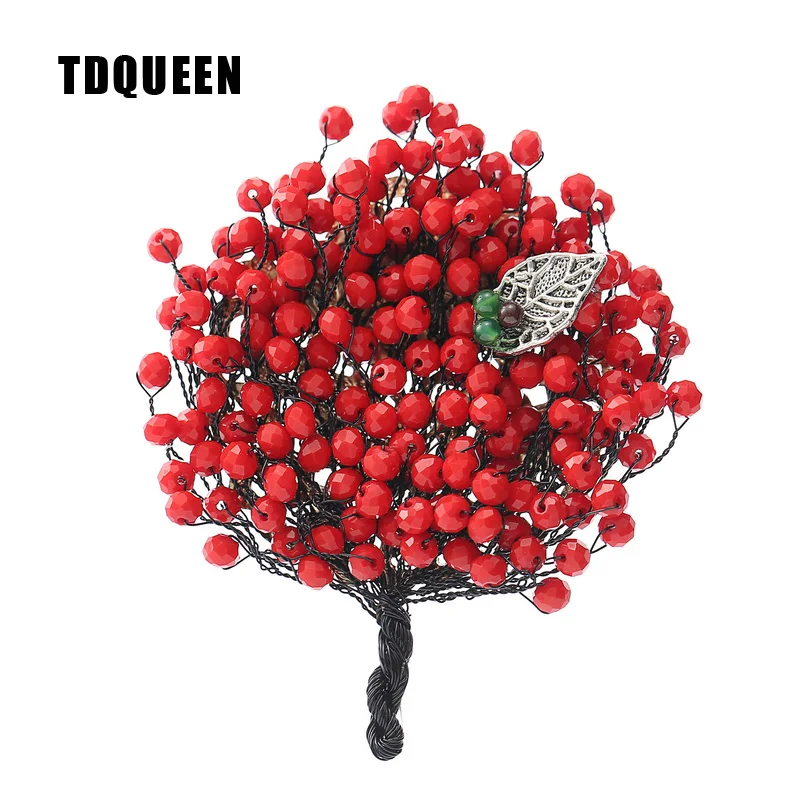 

Luxury Red Crystal Bead Brooches for Women Antique Silver Plated Metal Brooch Pin Jewelry Vintage Pins and Brooches
