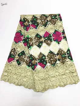 

Fashionable African cord lace,Hihg grade embroidery polyester water soluble lace fabric for dress EWP44(5yds/lot)