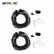 2 шт. Гибкая Горло микрофон наушники для рации PTT наушники Kenwood Baofeng UV-5R UV-82 Retevis H777 RT-5R RT22 RT3 RT81 RT7