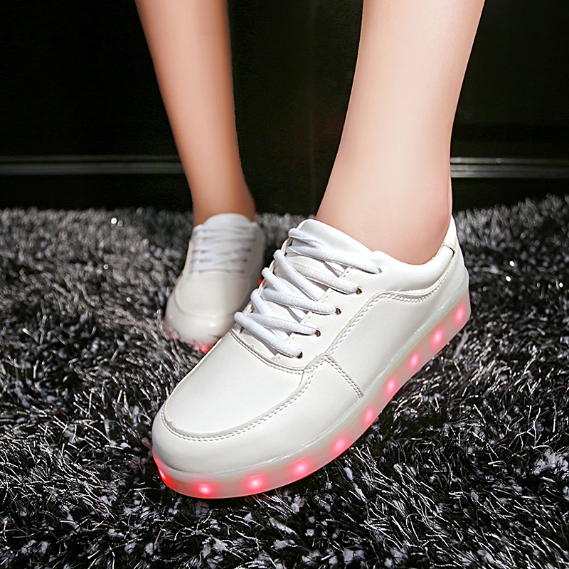 7ipupas светодиодная обувь 7 цветов chaussures Детские кроссовки с usb зарядкой светящиеся