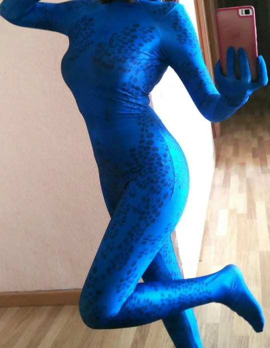Костюм спандекс Хэллоуин Косплей X-men костюм Zentai костюм для женщин