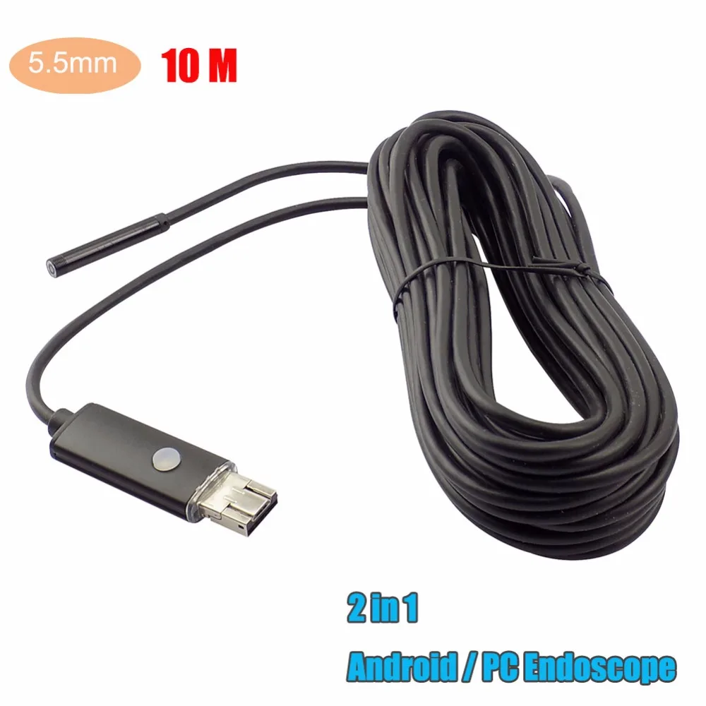 bilder für 5,5mm Objektiv Android USB Endoskop Kamera 10 Mt Flexible Schlange USB Rohrerkennung Android Telefon PC OTG USB Endoskop kamera 6 LEDS bilder für 5,5mm Objektiv Android USB Endoskop Kamera 10 Mt Flexible Schlange USB Rohrerkennung Android Telefon PC OTG USB Endoskop kamera 6 LEDS