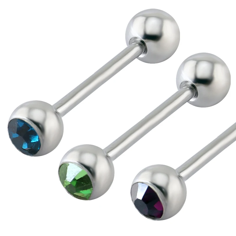 2016 Hot Product Tongue Piercing Barbells 1.6*16*6/6mm Tongue Barbells