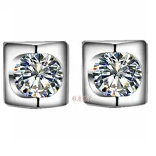 Роскошные качественные синтетические серьги-гвоздики SONA камень, твердые серьги из стерлингового серебра камень, свадебные украшения