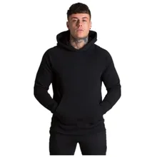 The new print sports men's casual fitness hoodie pullover for fall/winter 2019 is a hot seller in black and gray cotton