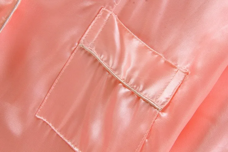 5 компл./лот, летние женские пижамные комплекты с коротким рукавом, атласное, розовое, женская ночная рубашка, блузка, рубашка+ короткие штаны, пижама, домашний костюм M L XL