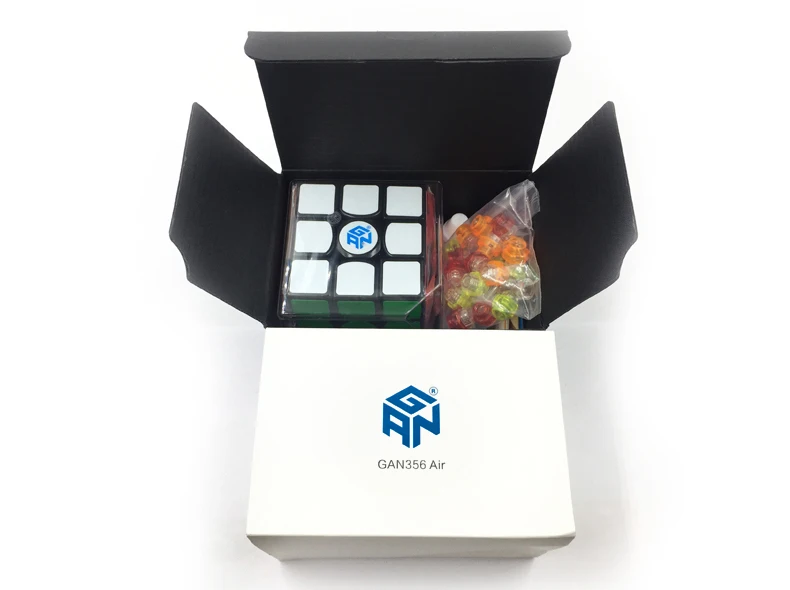 Cubo de Rabie Cubo Mágico Mestre Registro Velocidade Competição Profissional Preto n Branco Clássico Gan 356 ar 6 velocidade cubo competição profissional 356 ar preto