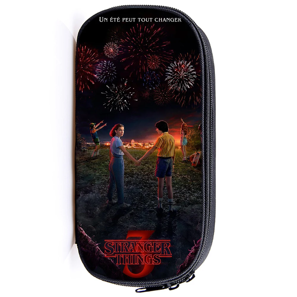 Stranger Things 3 Multifunction Kids Pencil Bag Children Boys Girls Kids Pencil Bag Cute High Quality Stationery Supplies - Цвет: 14