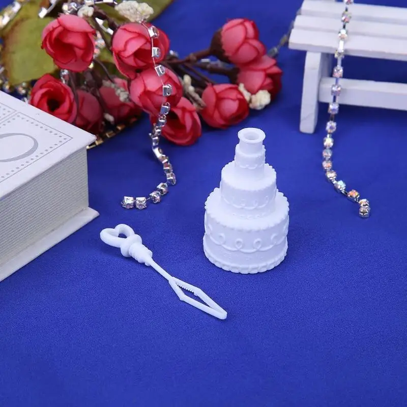 5pcs/bag Love Cake Style Empty Bubble Bottles Holder Party Wedding Romantic Bubbles Maker Kids Outdoor Fun Bubble