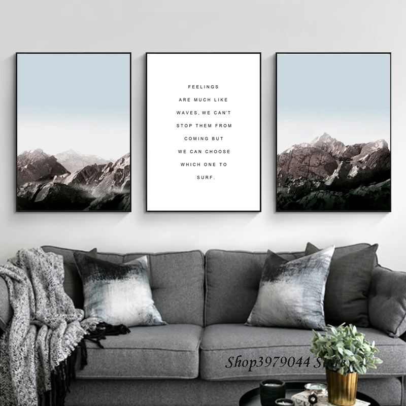 

Mountain Posters And Prints Nordic Decoration Home Wall Art Canvas Wall Pictures For Living Room Cuadros Decorativos Unframed