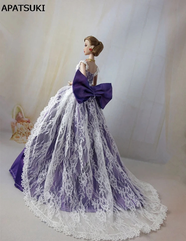 barbie vestido morado