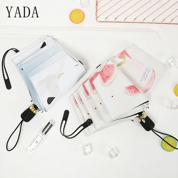

YADA High Quality Watermelon&Leaves Umbrella Fold Automatic Umbrellas For Women UV Rainproof Protection Parasol Umbrella YD159