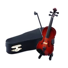 MoonEmbassy мини-скрипка модель деревянная скрипка дисплей Модель украшения дома музыкальный кукольный домик подарок аксессуары