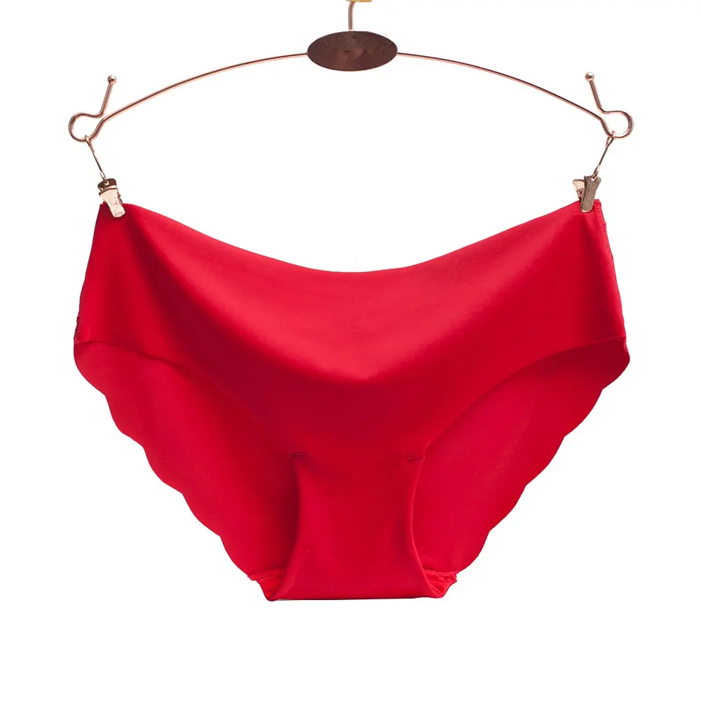 

Women sexy seamless panty ice silk cool breathable underwear Low-rise invisible panties ultra-thin solid color briefs new hot