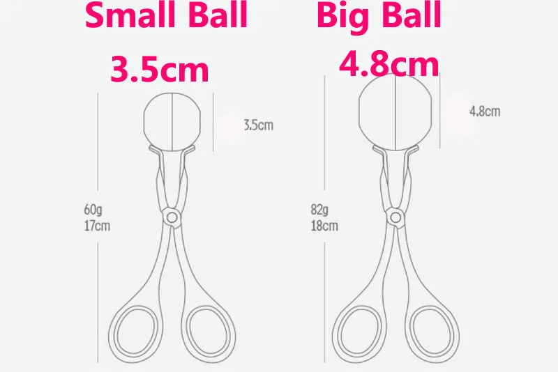 high quality Meatball Maker Stainless Steel 304 Stuffed Meatball Clip Fish Meat Rice Ball Maker Mold
