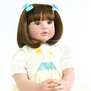 

Silicone Reborn Baby Doll Toys 60cm Princess Toddler Babies Like Alive Bebe Girls Brinquedos Limited NPK DOLLS
