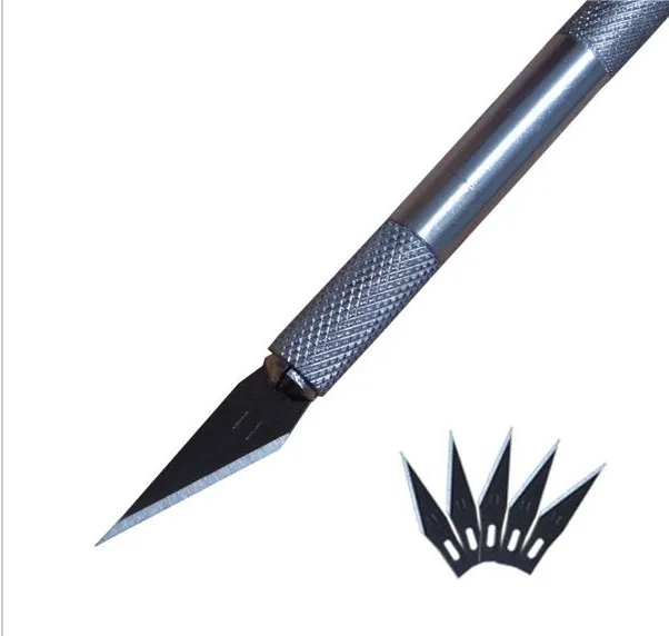 Metal Handle Hobby Knife/cutter knife / craft knife / pen cutter+5pcs