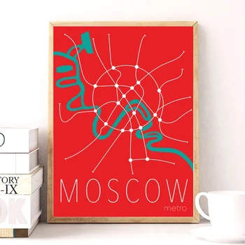 

Moscow Metro map Art Oil Painting Poster Prints Home Wall Decor Painting 24x36inchs