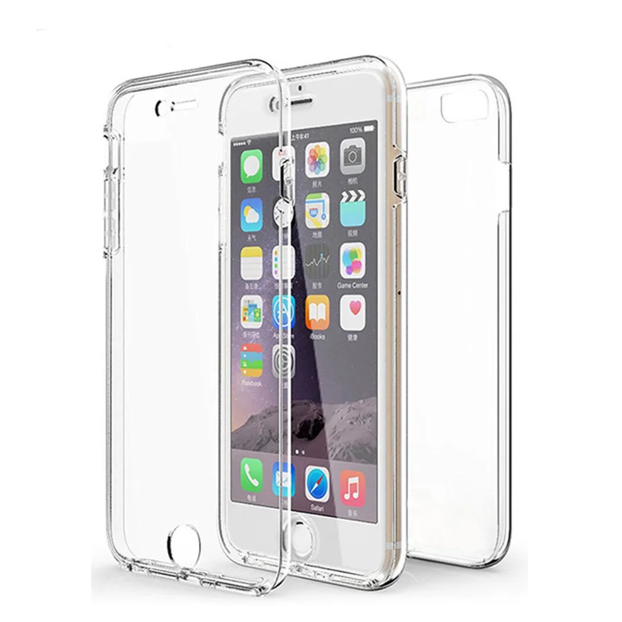 

360 Case For Apple iPhone XS MAX XR X 7 8 6 6S Plus Degree Full Body Soft Clear Colorful Front and Back TPU Cover Fitted Case