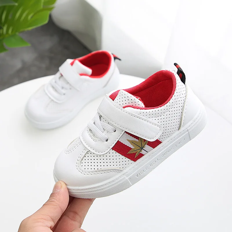 Весенняя детская обувь; Белая обувь для девочек; Студенческая спортивная обувь; дышащая детская повседневная обувь; детская обувь на плоской подошве; парусиновые кроссовки для мальчиков - Цвет: 918-1-red