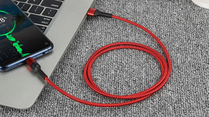 Usb type C супер быстрый 5A для huawei mate 20 Pro Honor 10 супер быстрое зарядное устройство Micro USB Плетеный USB кабель 5A QC3.0 Быстрая зарядка - Цвет: Красный