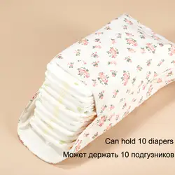 Детские Steoller мешок хлопка Цветочный принт пеленки мешок моющиеся высокое качество сумки на открытом воздухе путешествие детские пеленки