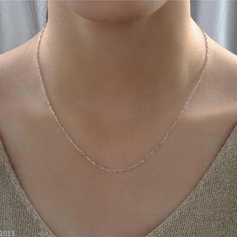 Simple Silver Plated Snake Chain Necklace Sexy Twisted Bar Box Chains Pendants Necklaces For Women Charms Party Jewelry