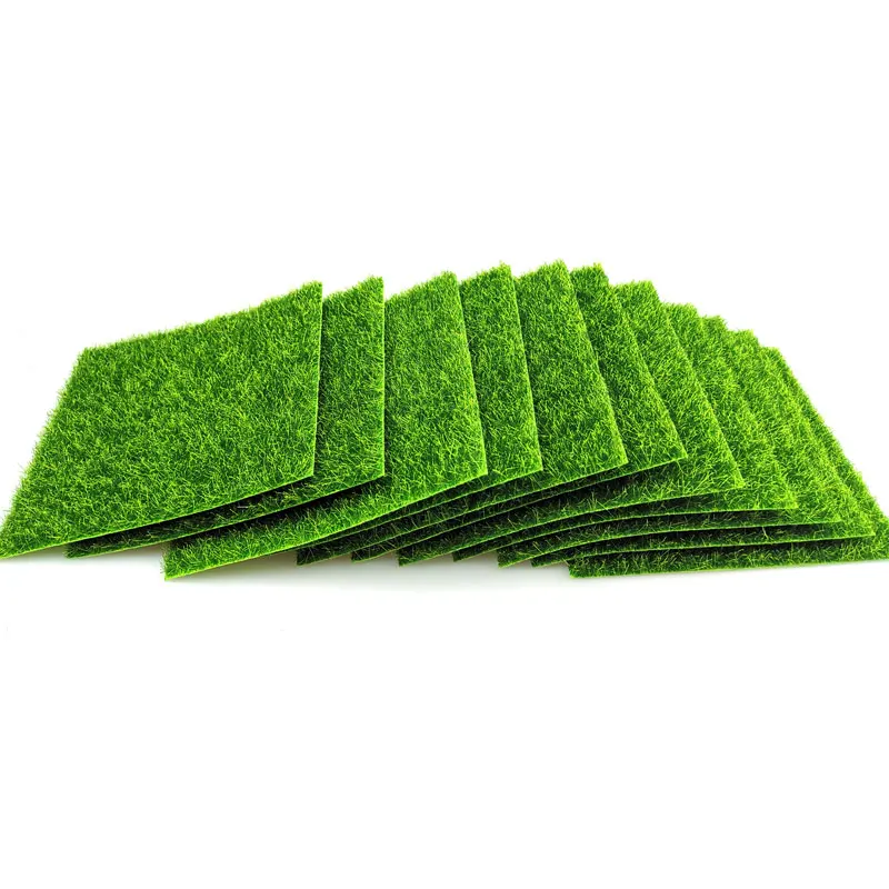 10 шт. 15*15 см травяное покрытие зеленая миниатюра газон садовое украшение поддельный мох DIY гриб ремесло Фея искусственный газон для свадьбы