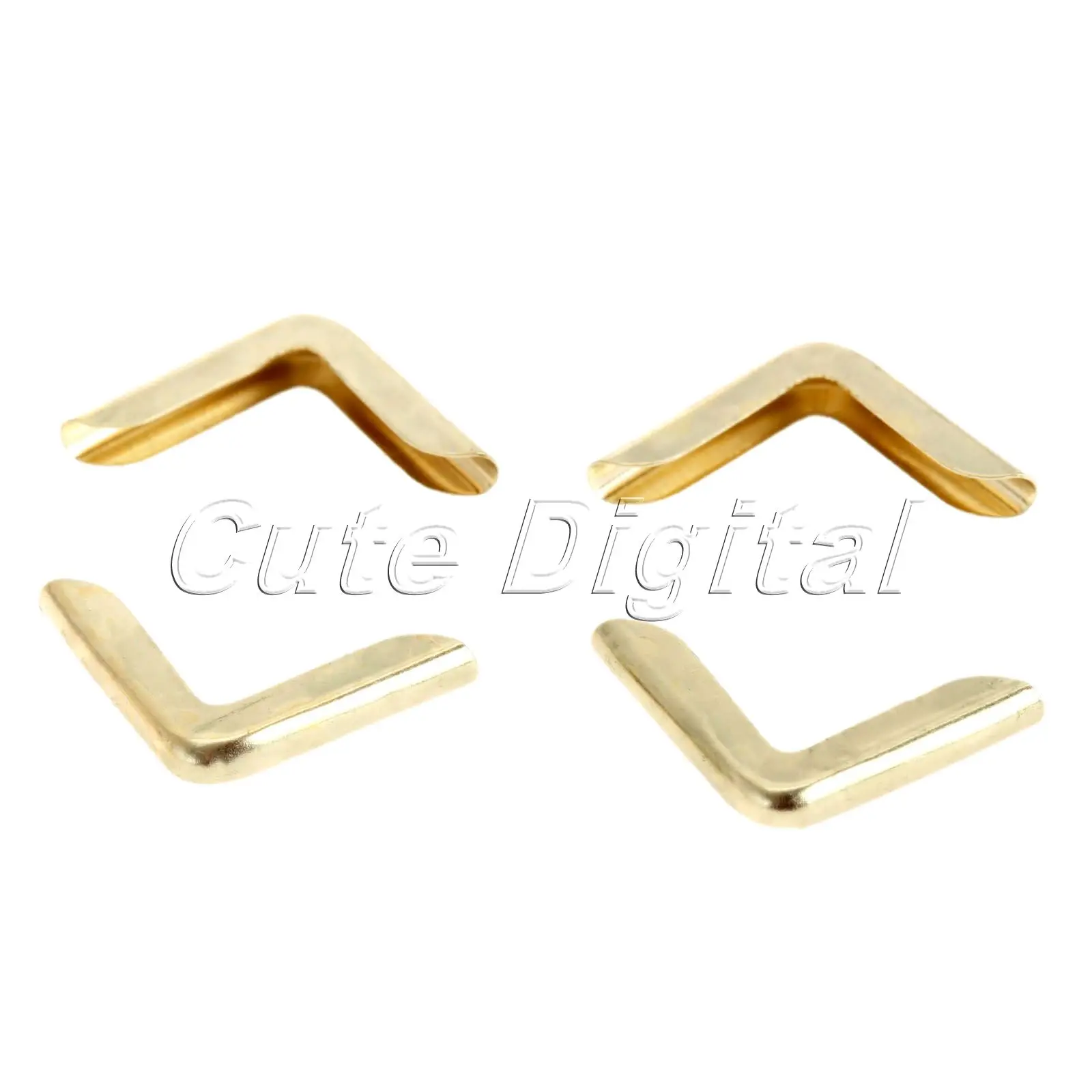 100pcs Golden Decorative Metal Corner Brackets For Books Scrapbooking Photo Albums Menus Corner Protectors Crafts DIY 15 x 15mm