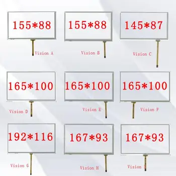 

resistance screen four line 6.2 inch 8 inch 165*100 car navigation touch screen 155*88 glass 167*93 192*116 145*87 192*117 9inch