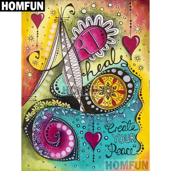 

HOMFUN Full Square/Round Drill 5D DIY Diamond Painting "Love abstract" Embroidery Cross Stitch 5D Home Decor Gift A01848