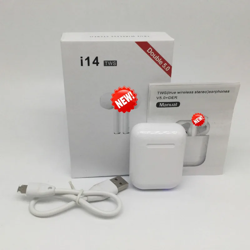 

i14 TWS Wireless Bluetooth Earphones With Mic Wireless Bluetooth Headset Touch Control 3D Bass PK i10 i12 i13 i18 i20 i30 TWS