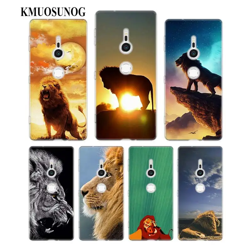 

Transparent Soft Silicone Phone Case the king of lion for Sony Xperia E5 XA1 XA2 M5 Z5 XZ1 XZ2 Compact