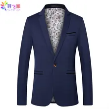 Мужские Умные повседневные блейзеры с одиночной пуговицей синий костюм куртка Slim Fit плюс размер 5XL черный мужской s Повседневный Блейзер, куртка