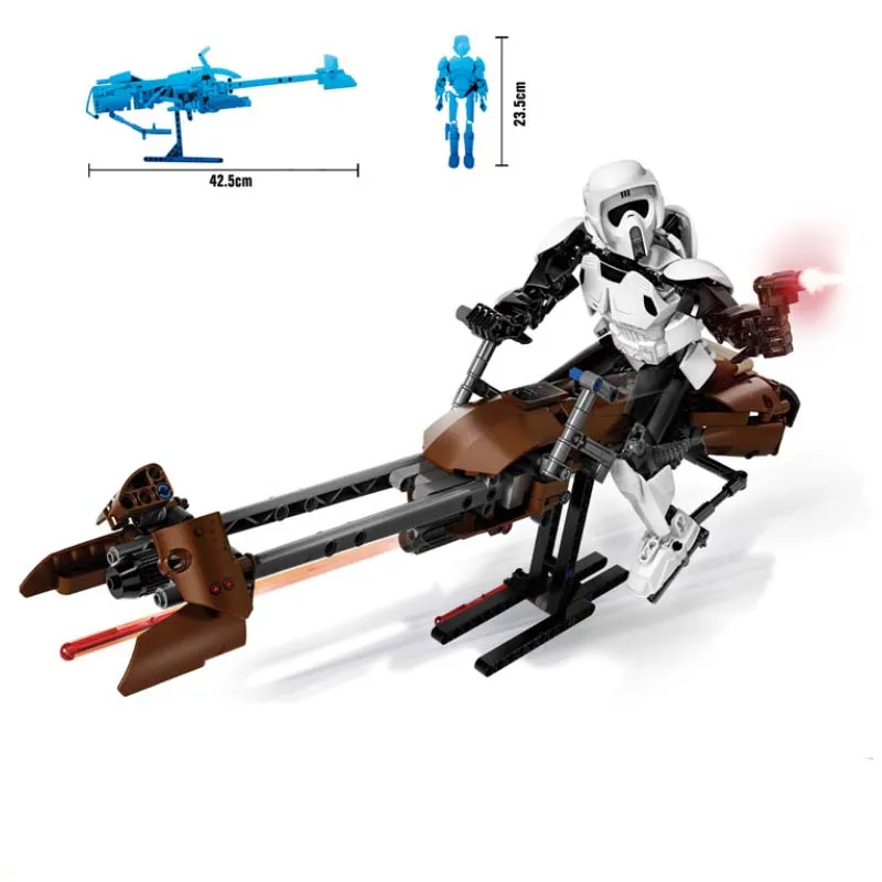 

Star Wars Imperial Storm Scout Troopers Speeder Bike Building Block Compatible With Legoings 75532 Brick Toy
