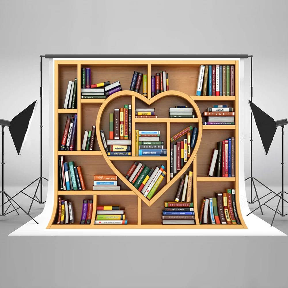 كيت 10x10ft على شكل قلب الرجعية خزانة التصوير الخلفيات العودة إلى المدرسة صورة خلفية الطلاب التصوير خلفية