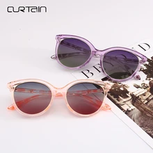 Curtain 2018 Fashion Women Cat Eye Sunglasses Men Retro Color Film Polarized Glasses Unisex Sbectol Haul