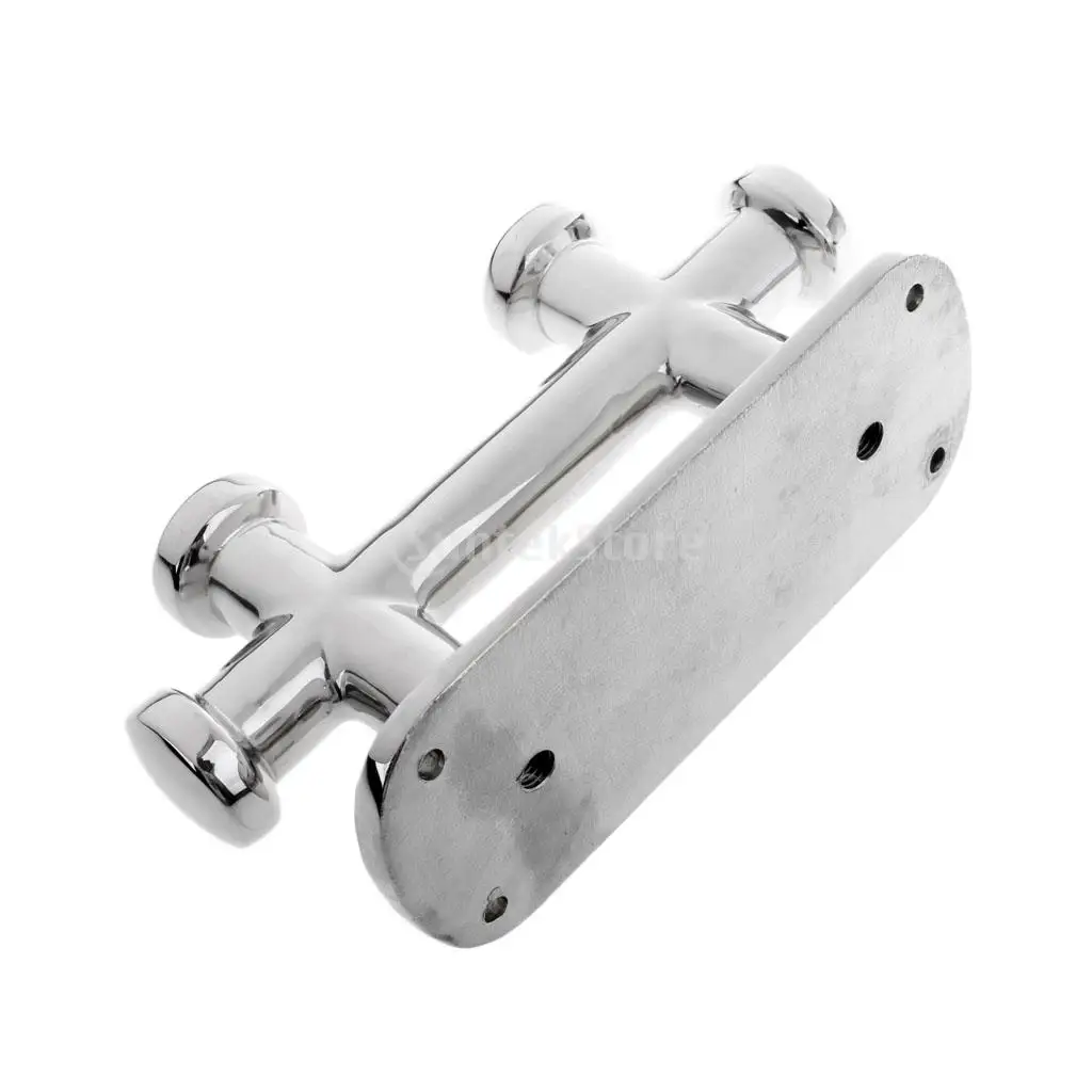 Heavy Duty Yacht Boat Double Cross Bollard Rope Post Cleat Deck Dock Mooring Hardware Polished Marine Grade 316 Stainless Steel