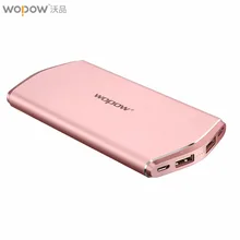 Wopow 8000 мАч Запасные Аккумуляторы для телефонов Мобильный телефон Dual USB Мощность Банк свет быстрая зарядка внешний Батарея Pack для iPhone Android
