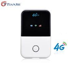 TIANJIE 4G Wifi роутер мини роутер 3g 4G Lte Беспроводной Портативный Карманный wi fi Мобильная точка доступа автомобильный wi-fi роутер с слотом для sim-карты