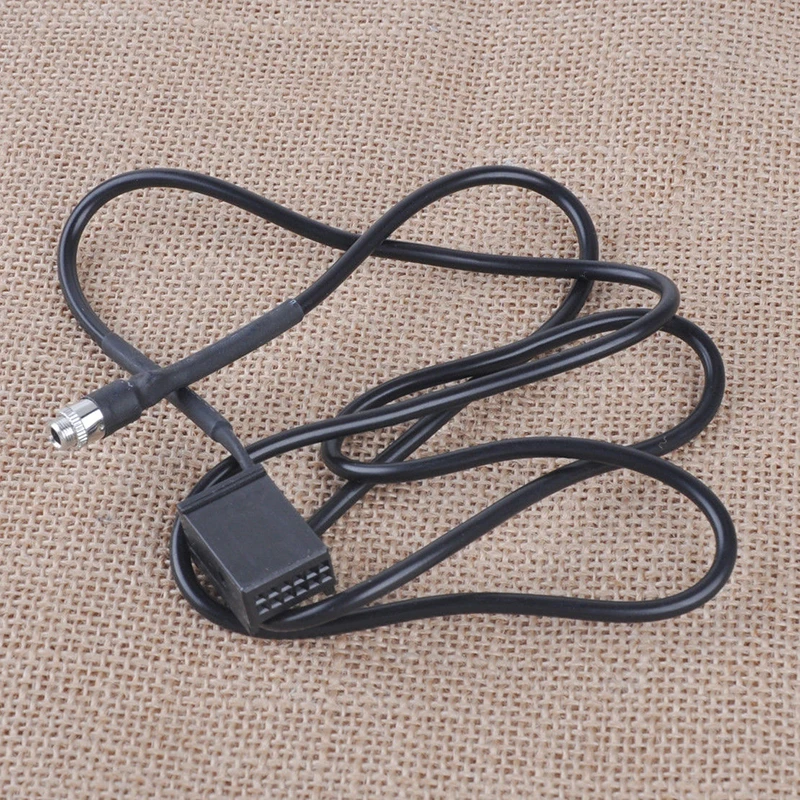 Black 3.5mm AUX Audio Input CD Interface Adapter Cable for Ford Fiesta Focus Mondeo