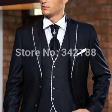 Дешевые смокинги Жениха Лучший мужской костюм свадебный для шафера/Мужские костюмы жениха(куртка+ брюки+ галстук+ жилет/костюм для шафера) weddi