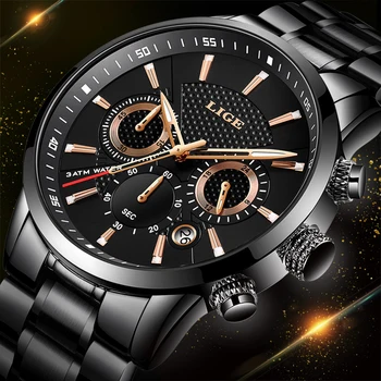 

2018 Mens Watches LIGE Top Brand Luxury Waterproof Military Sport Watch Multi-function Quartz Man Wristwatch relogio masculino