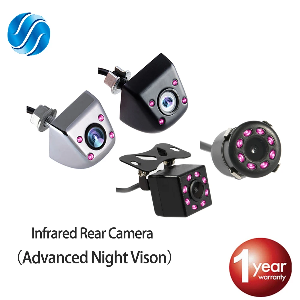 

SINOVCLE Car Rear View Camera Reverse Infrared Camera Night Vision for Parking Monitor Waterproof CCD HD Video