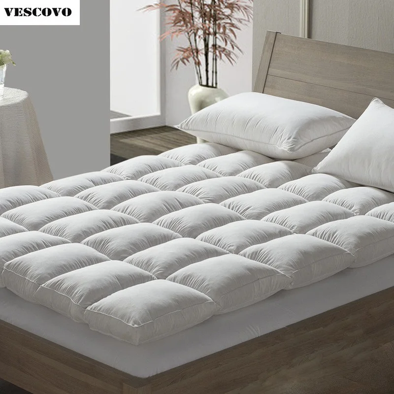 

Goose Down mattress 90% Eiderdown mat Top Quality Queen King Size Bed Cushion Warmer Winter mattress
