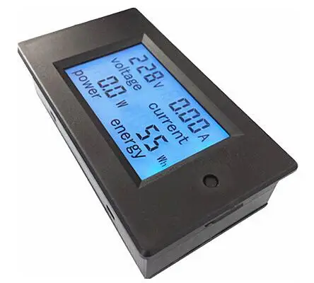 

New Voltage Current Power Energy Meter AC 80-260V/20A Voltmeter Ammeter with Blue Backlight Overload Alarm Function for Indoor