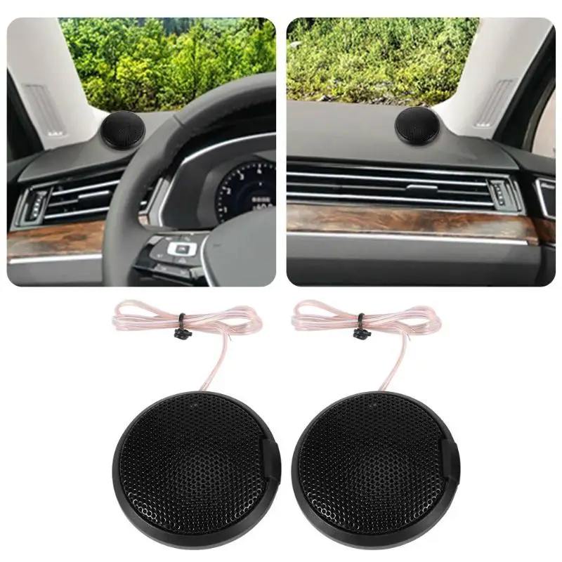 Black 1 Pair Car Tweeter Speakers 105dB 20W Audio Loudspeakers Treble Speakers