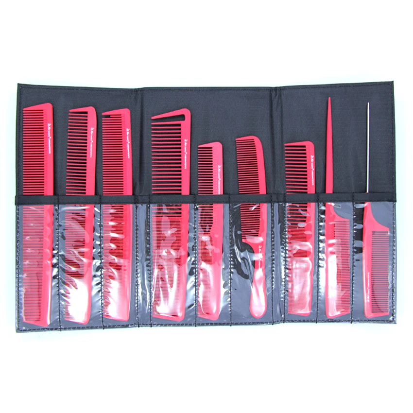 Barber Use hair cutting comb set , hairstylist carbon comb for